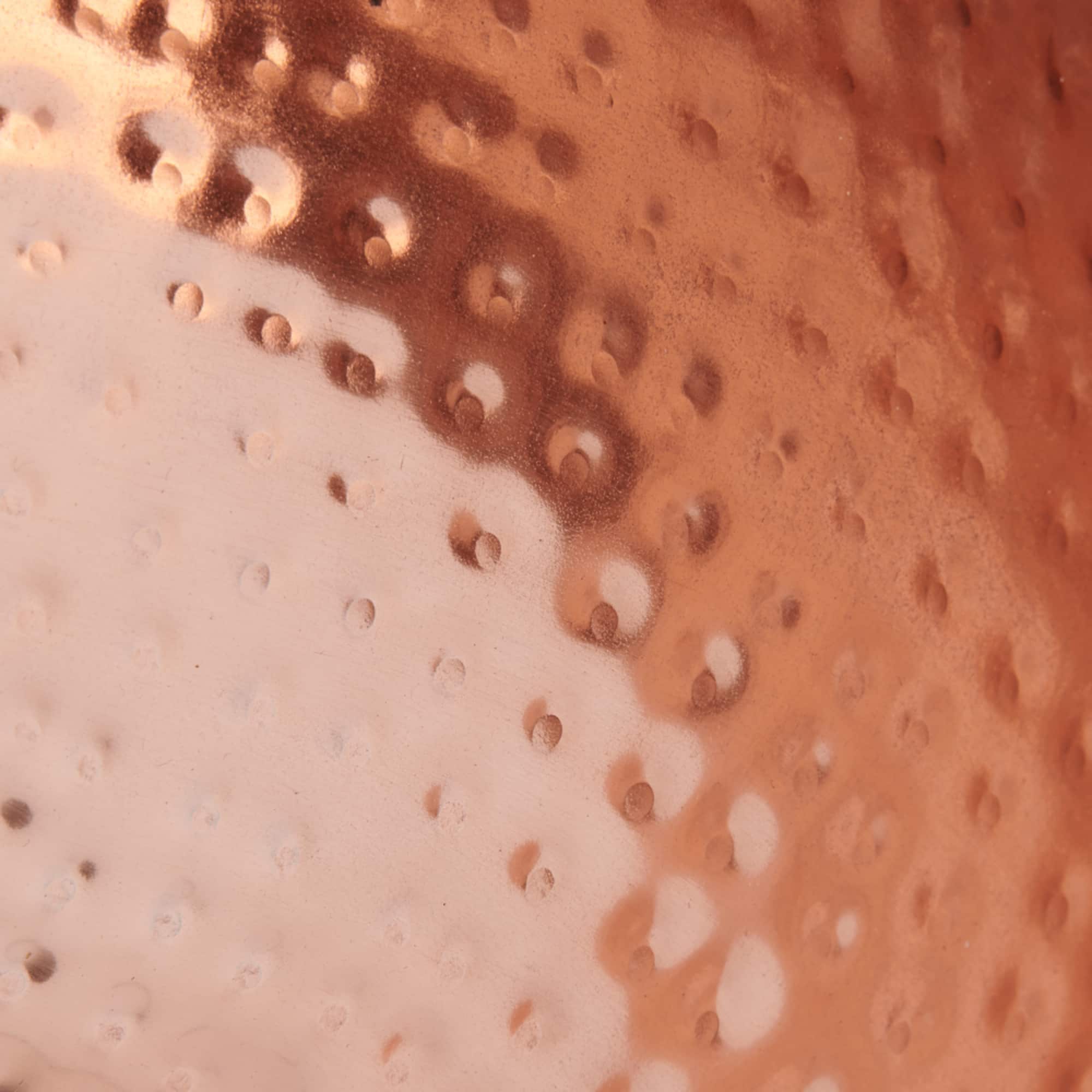 Hello Honey® 14" Copper Finish Round Hammered Metal Bowl